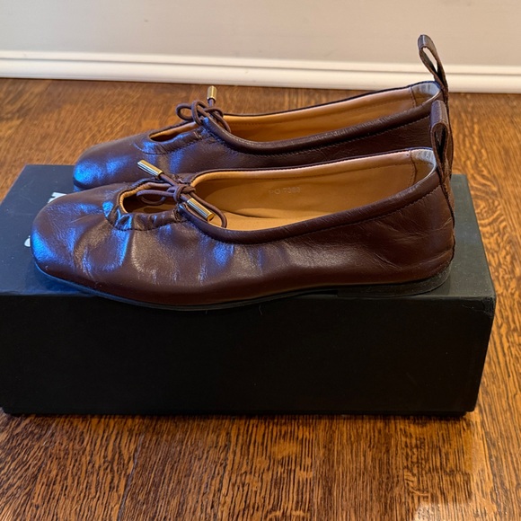 Alohas Brown Leather Ballet Flats - Picture 5 of 8